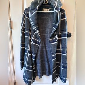 Field Flower plaid coat with hood